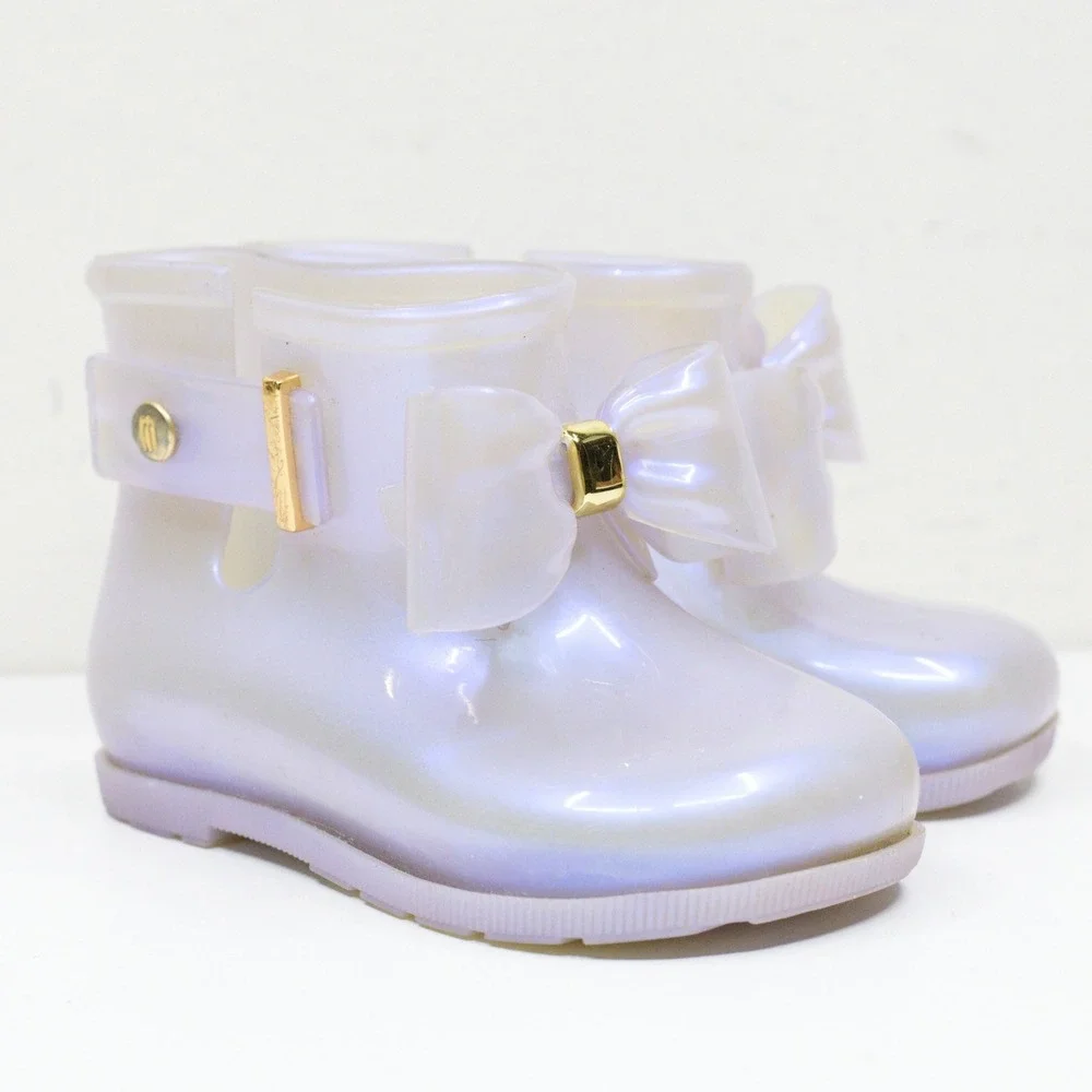MINI MELISSA Sugar Rain Bow Jelly Boots Pearlescent Toddler Girls Sz 7